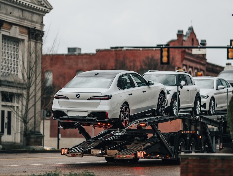 Car on transport carrier